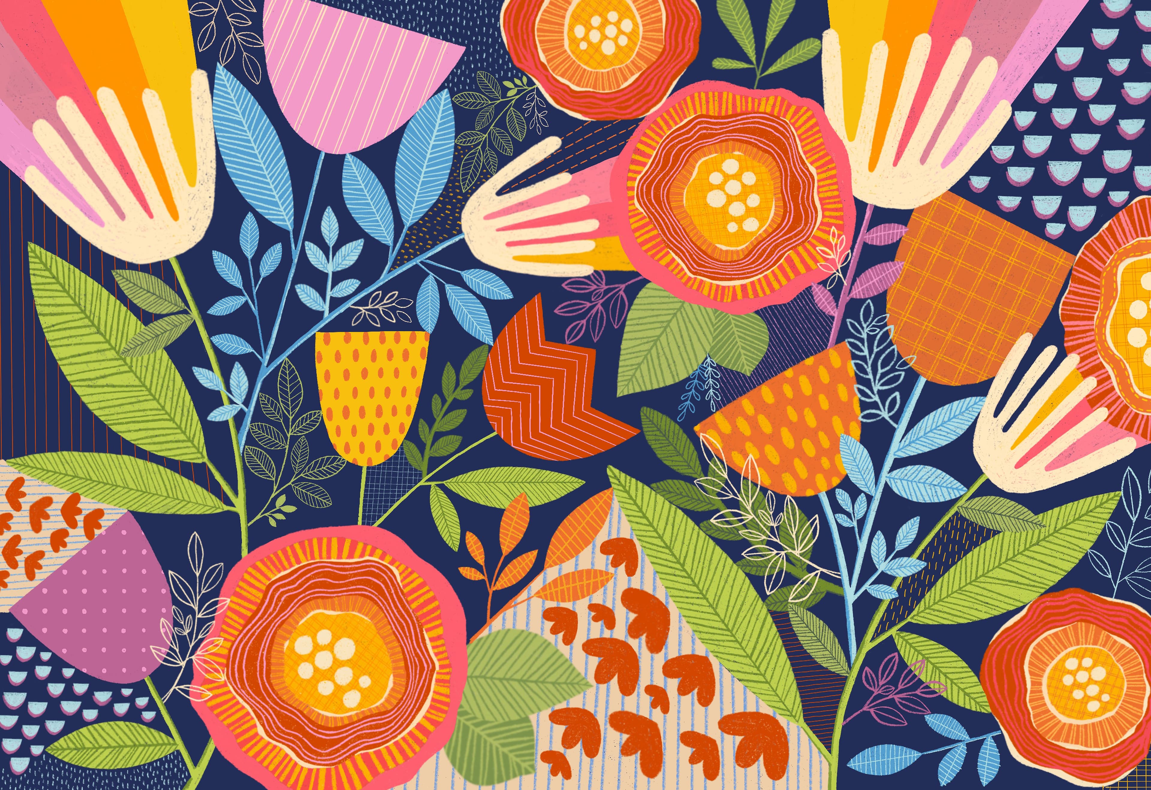 Cartoon flowers