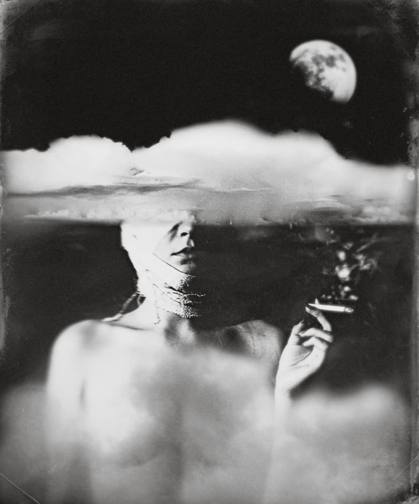Moon Cloud Dreamer by Bogdan Bouşcă — canvas wall art