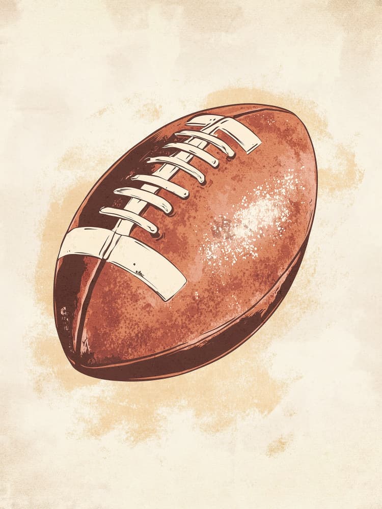 Classic American Football by Old Artists Studio IV — canvas wall art