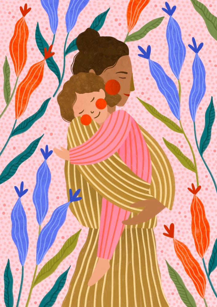 Gentle Mother's Embrace by Bea Müller — canvas wall art