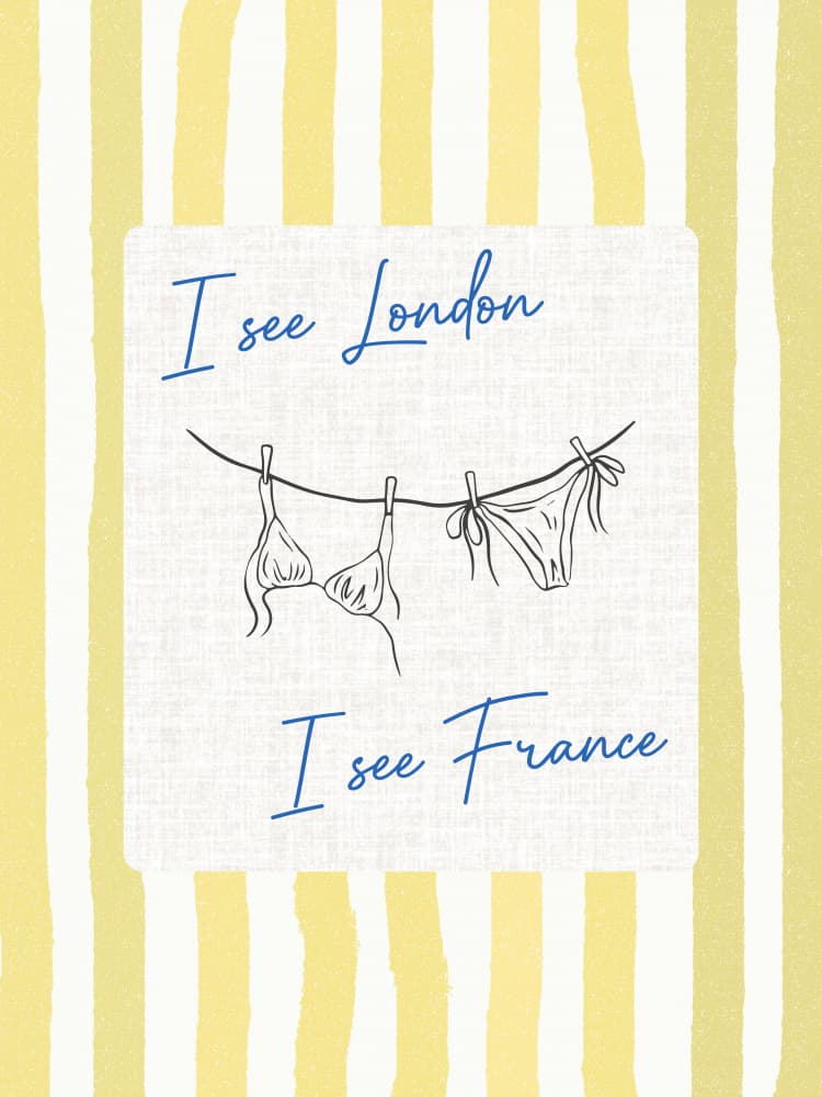 London France Bikini by Jolly and Dash — canvas wall art