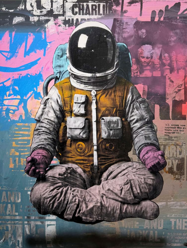 Urban Zen Astronaut by Микола Курилюк — canvas wall art