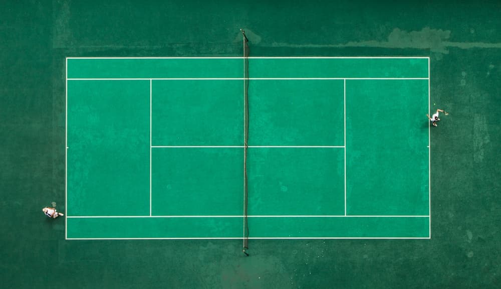 Green Court Tennis Game by fegari — canvas wall art