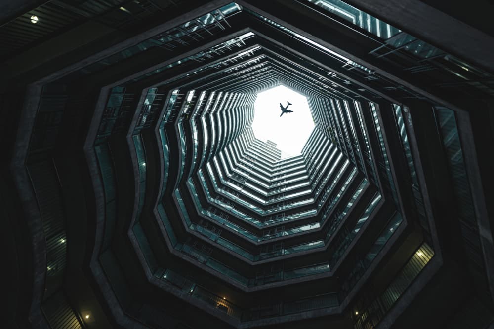 Building Flight Path by Zewen Huang — canvas wall art