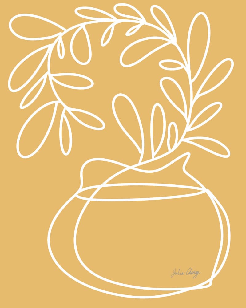 Organic Line Botanicals by Julia Cheney — canvas wall art