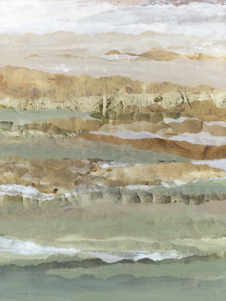 Muted Horizon Layers by Lara Eckerman — canvas wall art