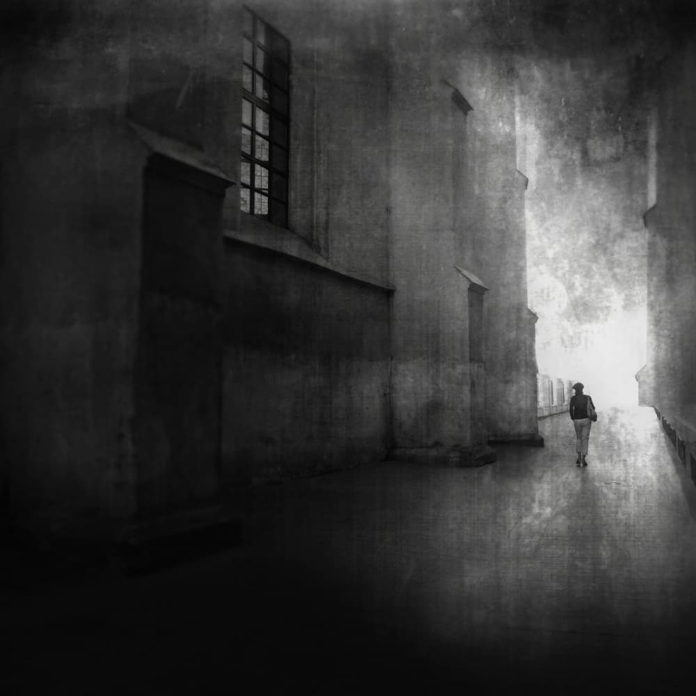 Mysterious City Alley by Radovan Skohel — canvas wall art
