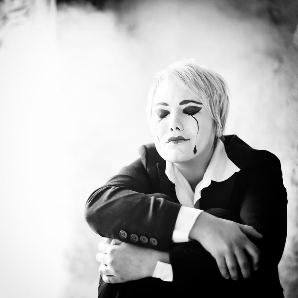 Dramatic Crying Mime by Michael M. — canvas wall art