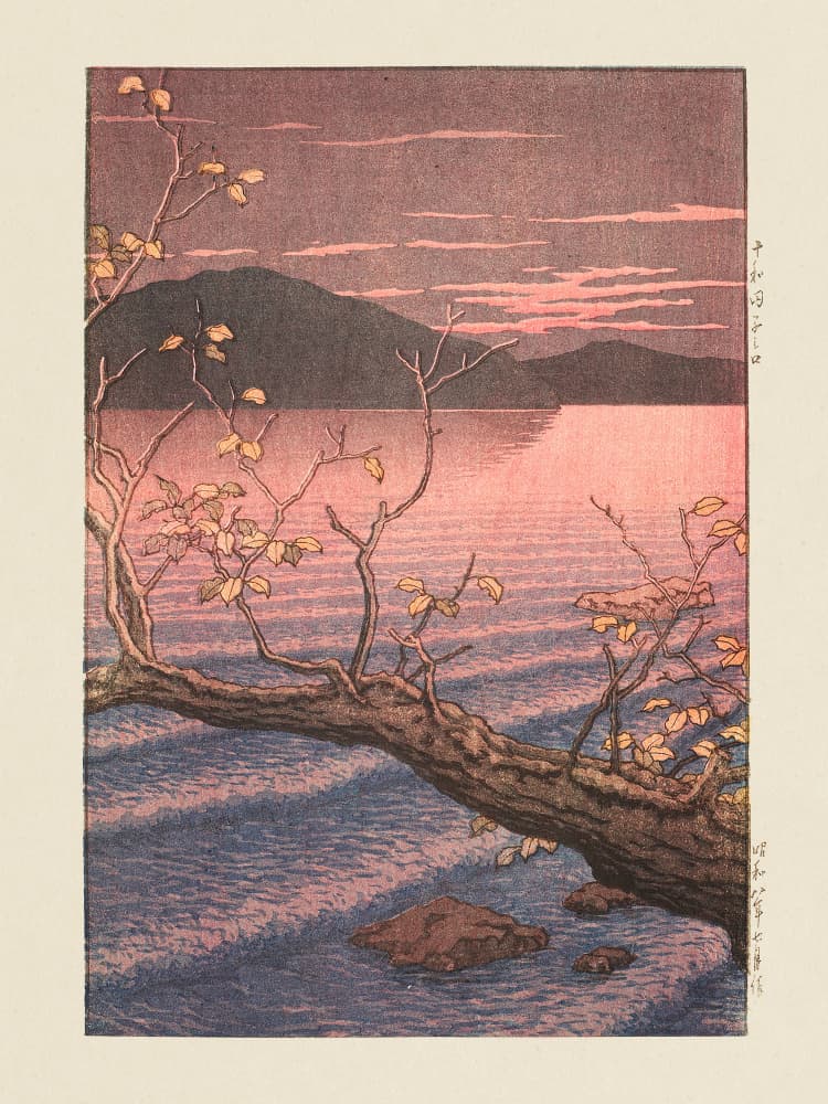 Towadako Noguchi (towada Lake Aomori) (1932) by Kawase Hasui — canvas wall art