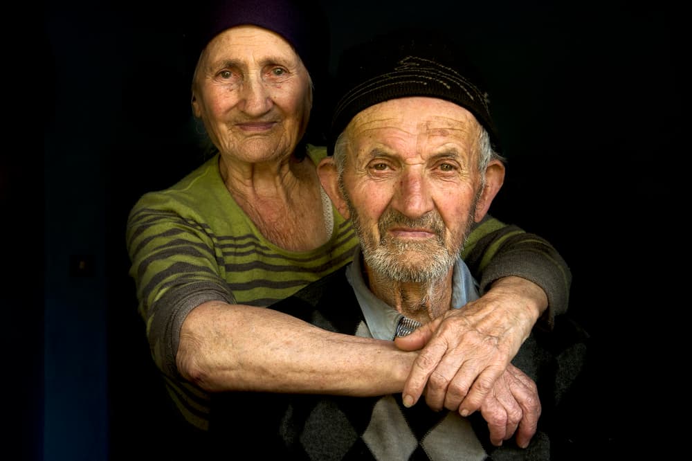 Elderly Couple's Love by Vlad Dumitrescu — canvas wall art