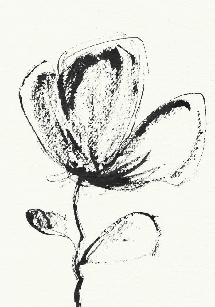 Expressive Ink Flower by Santhosh ch — canvas wall art