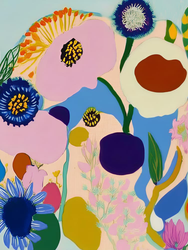 Vibrant Floral Garden by Avanesova Elena — canvas wall art