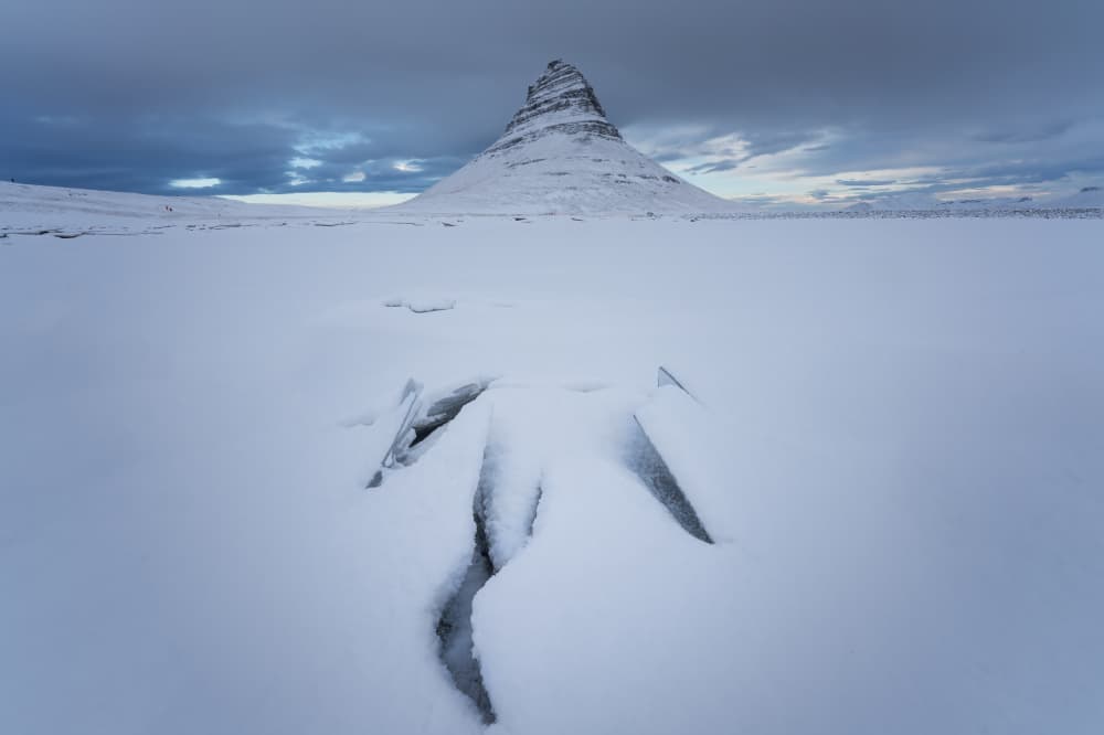 Iceland Winter Ice Cracks by Yongnan Li （李永男） — canvas wall art