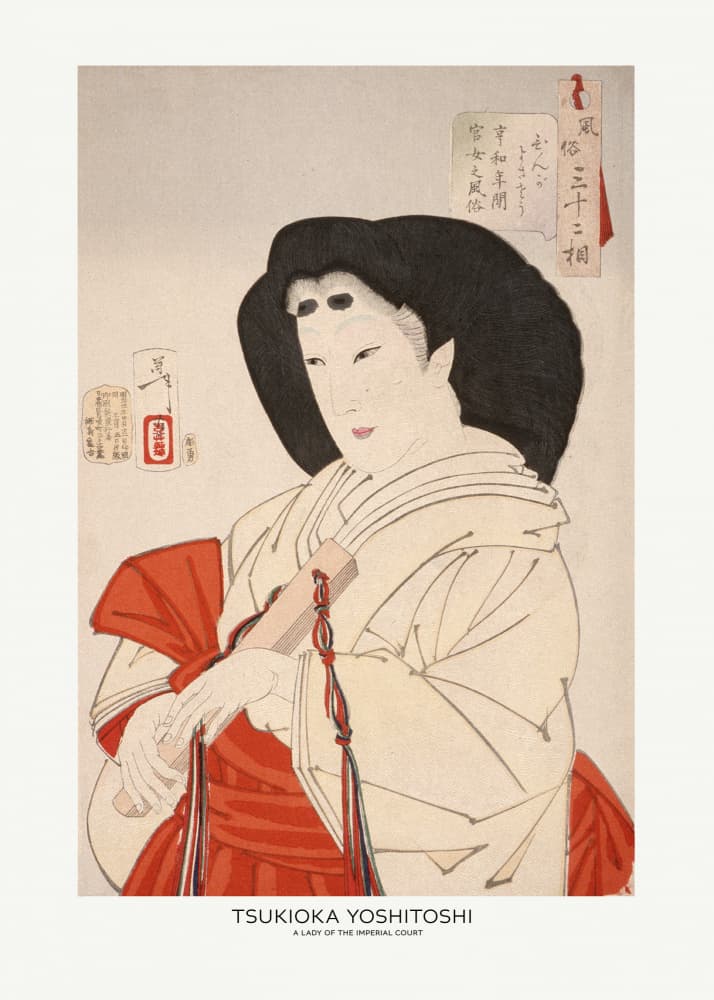 A Lady of the Imperial Court In the Kyōwa Period 1888 by Tsukioka Yoshitoshi — canvas wall art