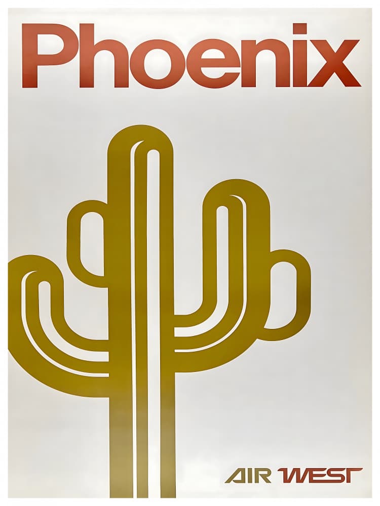 Retro Phoenix Travel by Chad Hyde — canvas wall art