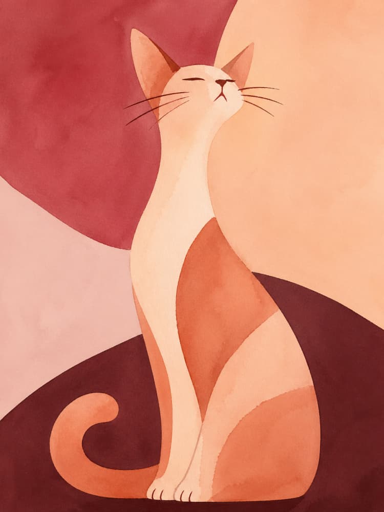 Abstract Watercolor Cat by Natalie Bruns — canvas wall art