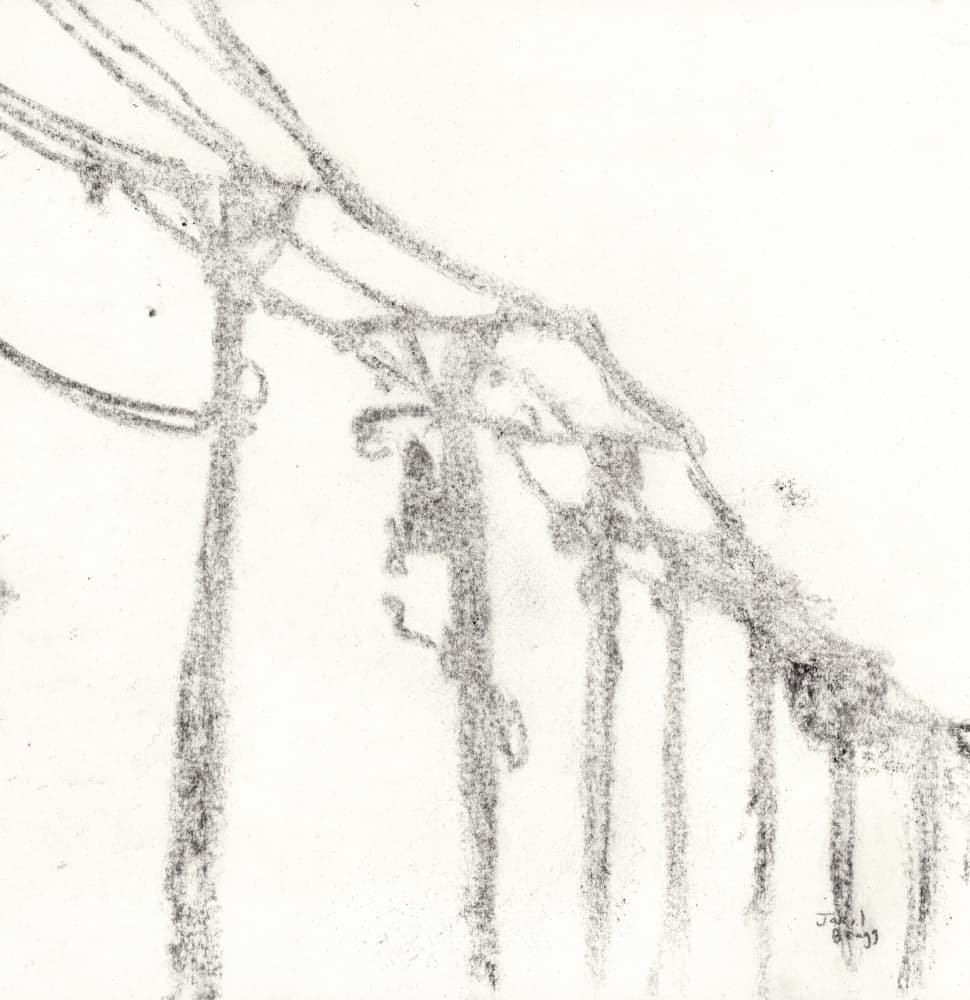 Industrial Line Sketch by Janel Bragg — canvas wall art