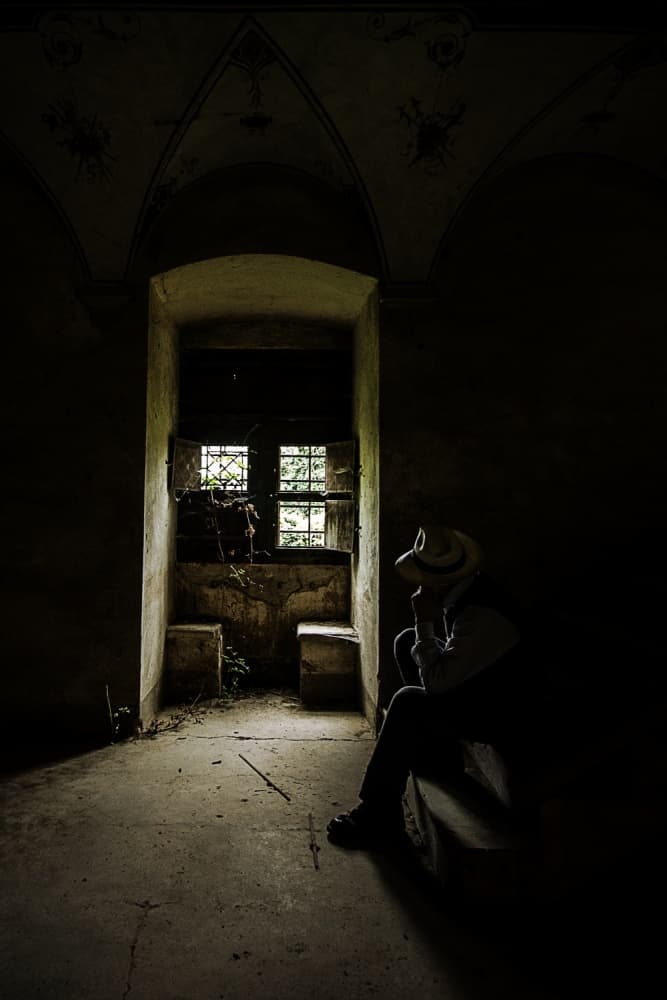 Pensive Figure Old Room by Daraio Domenico — canvas wall art