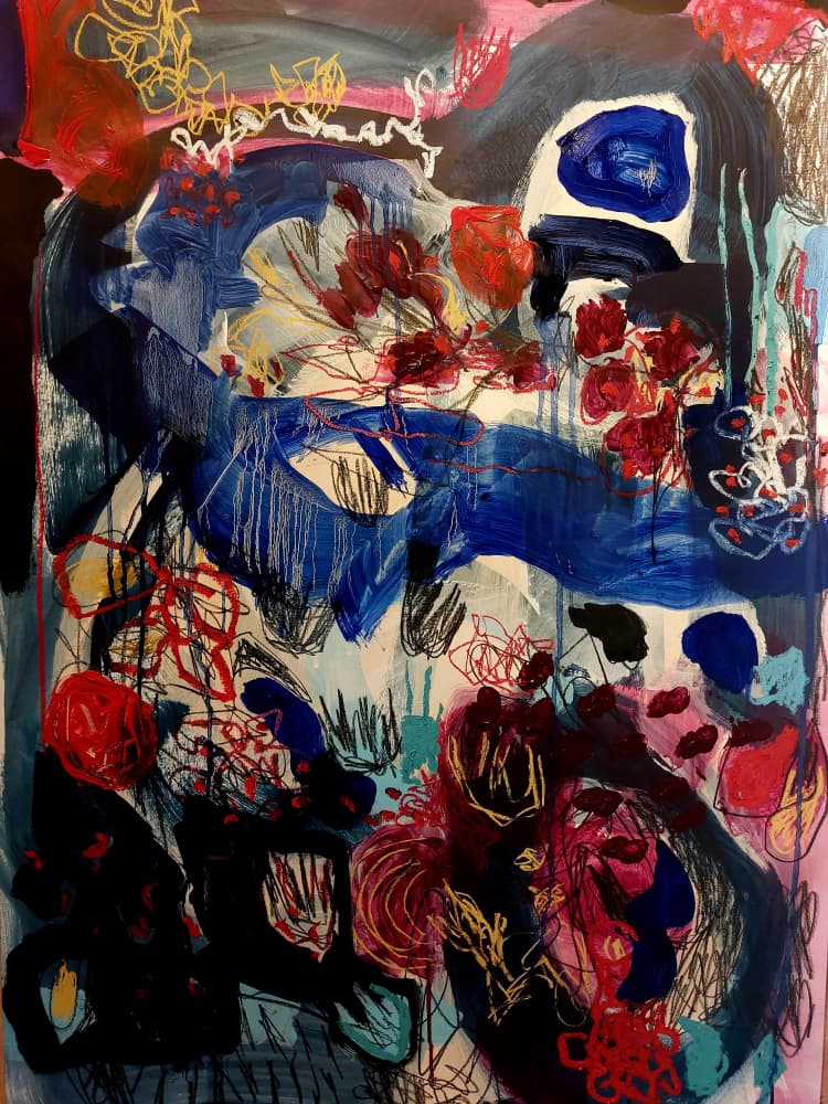 Colorful Abstract Energy by Monika Riethmueller — canvas wall art