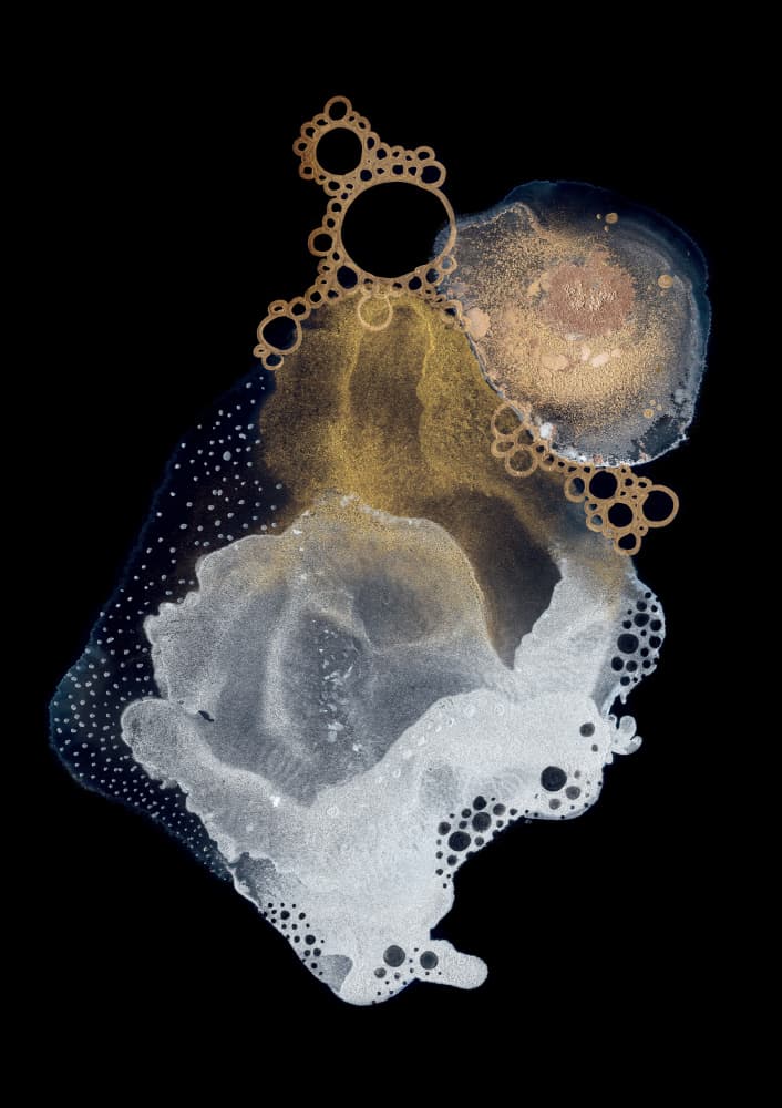 Fluid Gold Shimmer by Amy Louise Baker — canvas wall art
