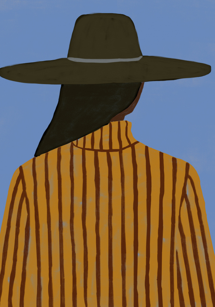 Modern Woman with Hat by THE MIUUS STUDIO — canvas wall art