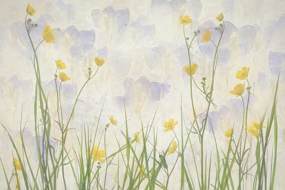 Crocuses bloom by Nel Talen — canvas wall art