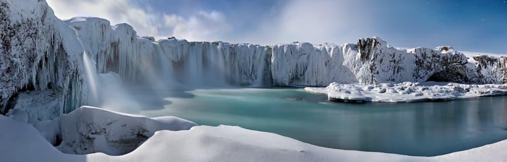 Frozen Winter Waterfall by Valeriy Shcherbina — canvas wall art