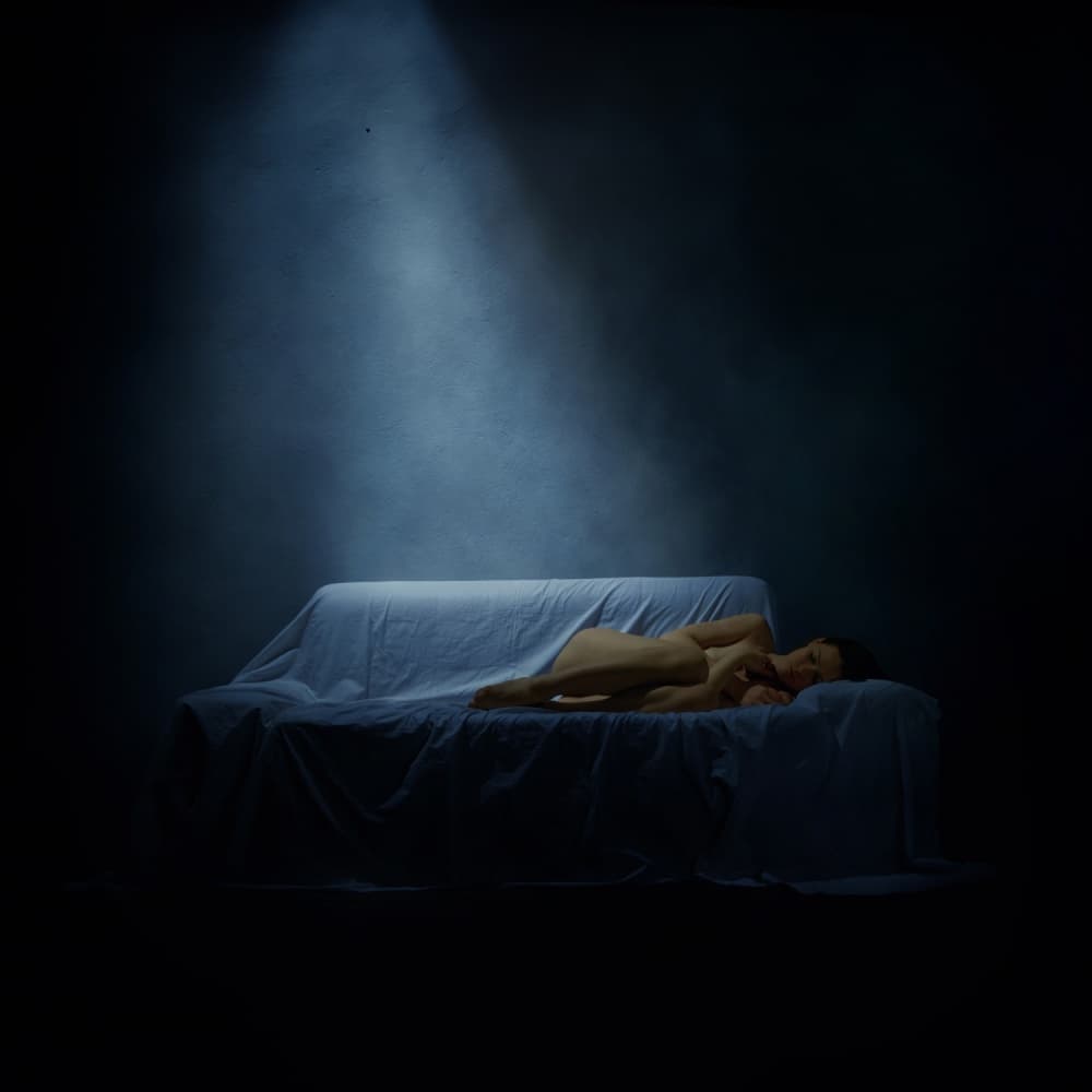 Sleeping Nude on Couch by Yaroslav Vasiliev-Apostol — canvas wall art