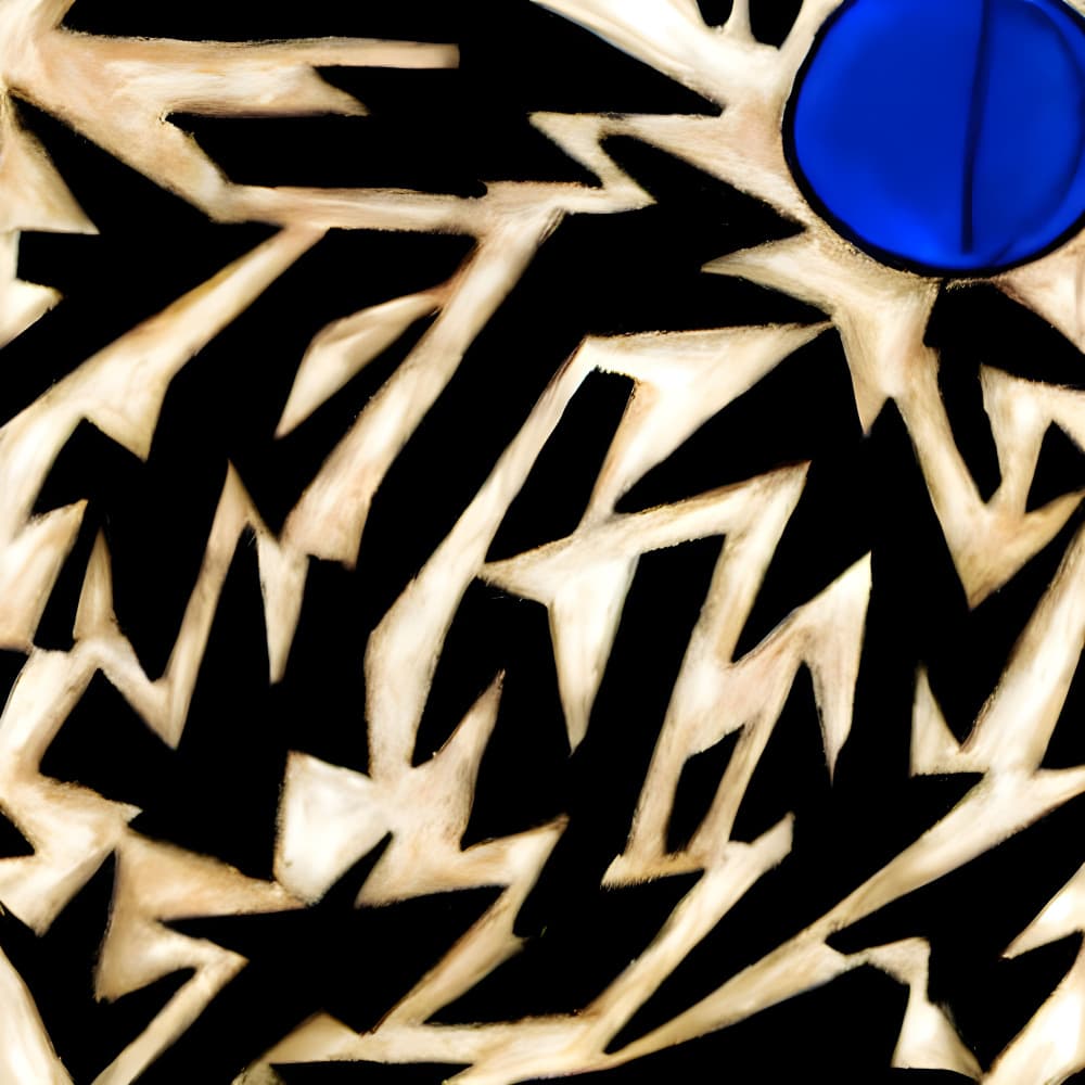 Jagged Blue Abstraction by mnemonixART — canvas wall art