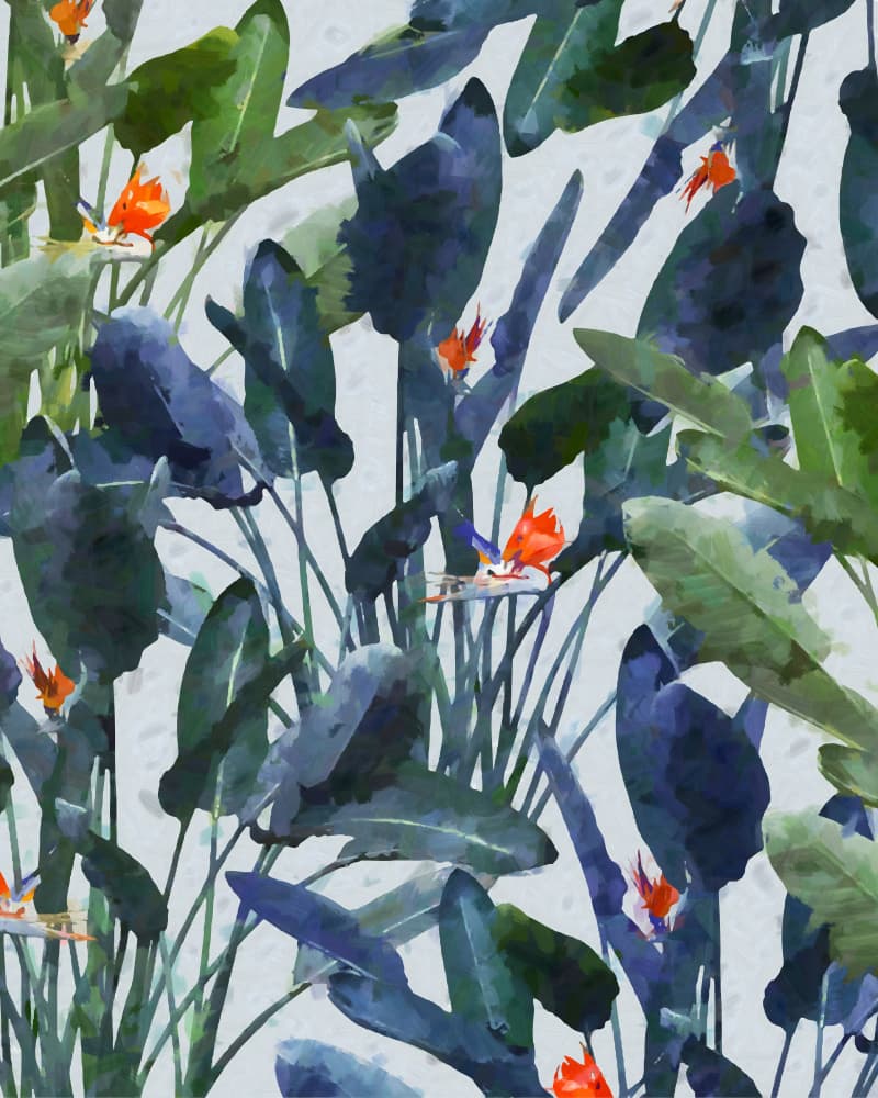 Tropical Paradise Blooms by Uma Gokhale — canvas wall art