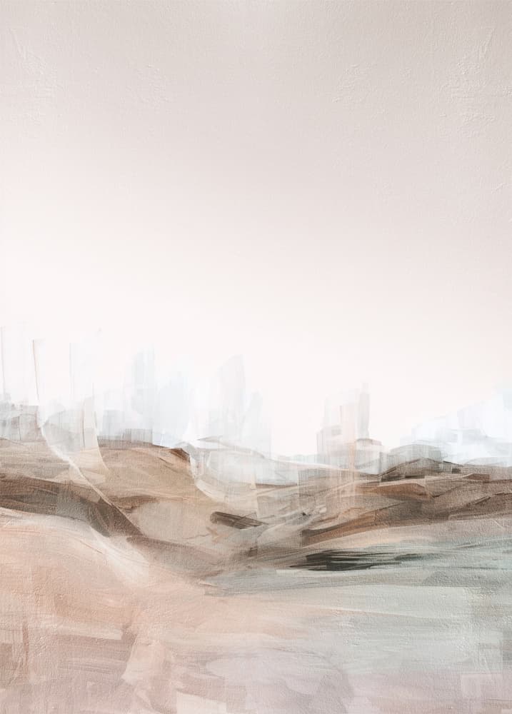 Soft Neutral Landscape by Alma — canvas wall art