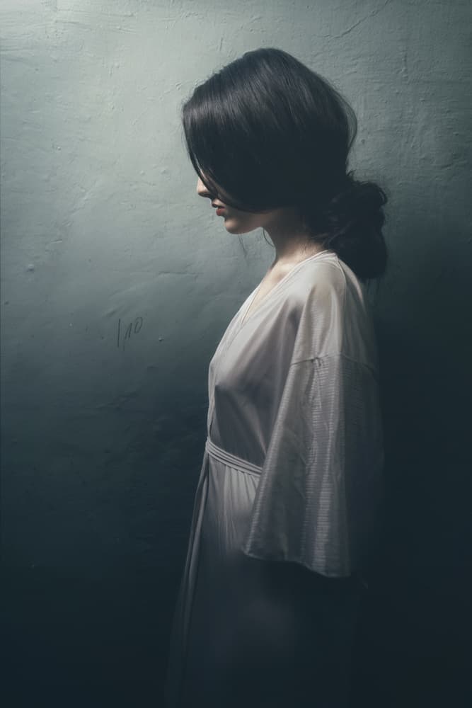 Pensive Woman Profile by Velizar Ivanov — canvas wall art