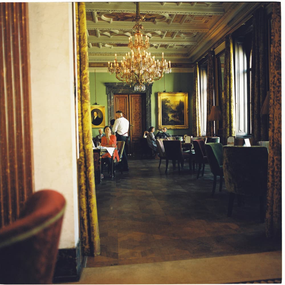 Elegant Restaurant Interior by Thabiet Kamaldien — canvas wall art
