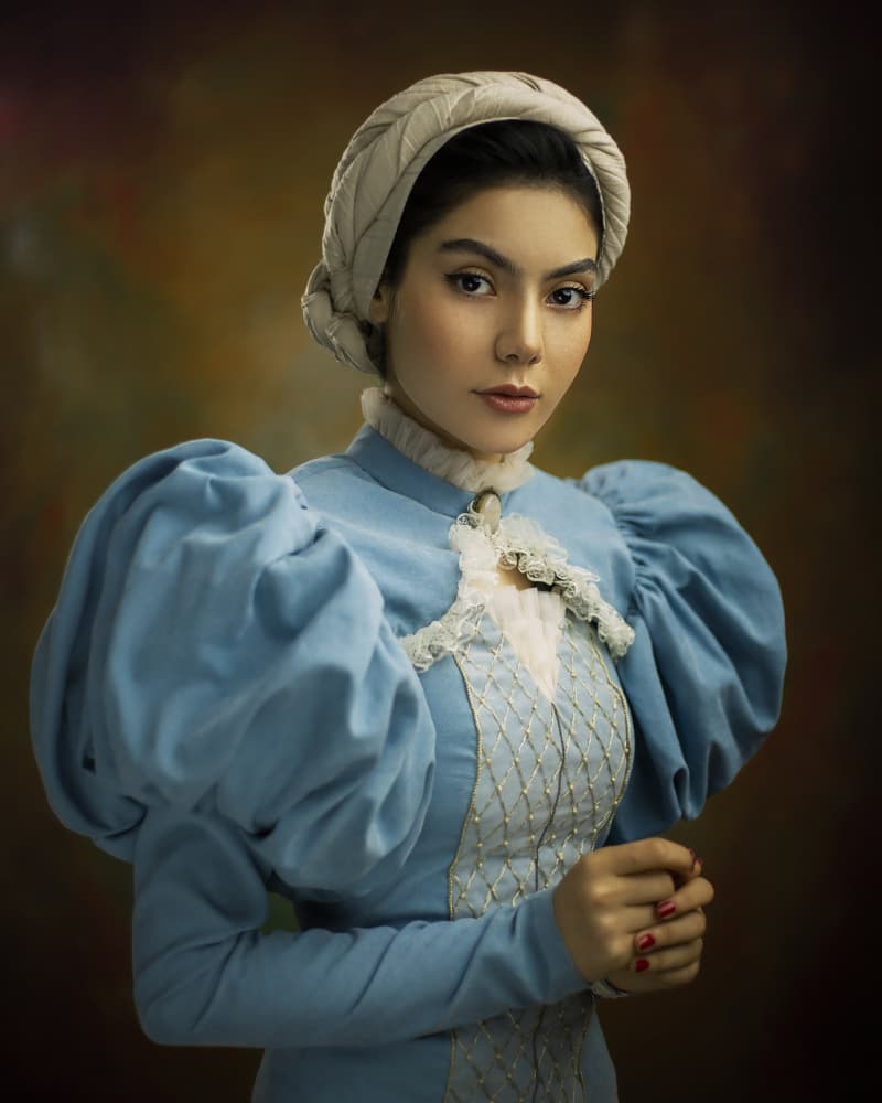Elegant Woman Portrait by Zahraabedi — canvas wall art