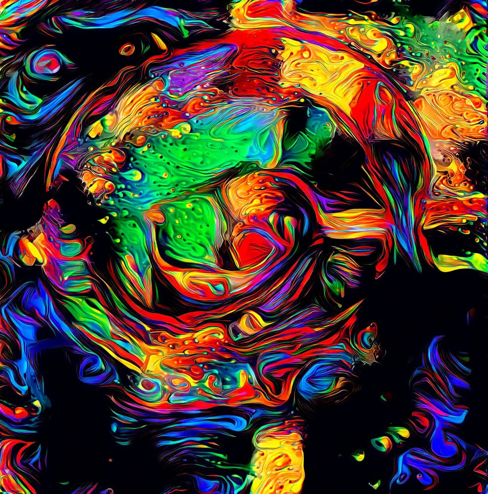 Vibrant Abstract Swirls by mnemonixART — canvas wall art