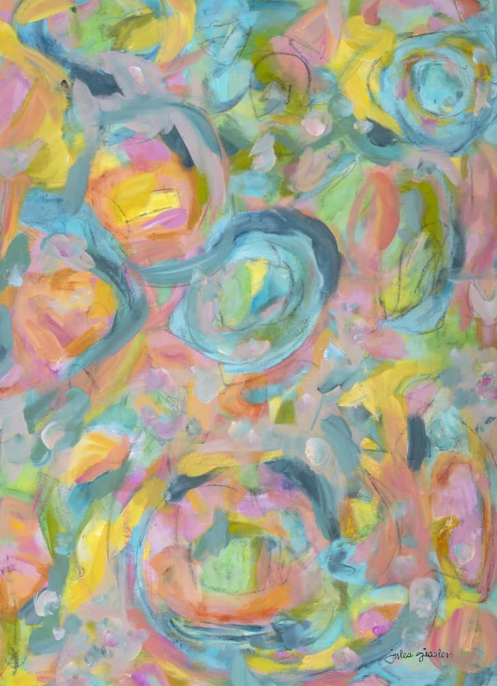 Dreamy Pastel Swirls by Jules Gissler — canvas wall art