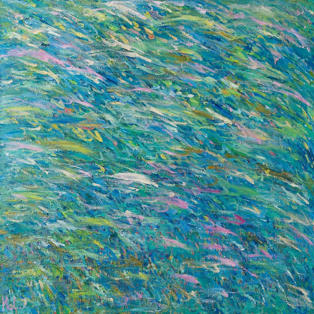 Vibrant Water Currents by Helen Joynson — canvas wall art