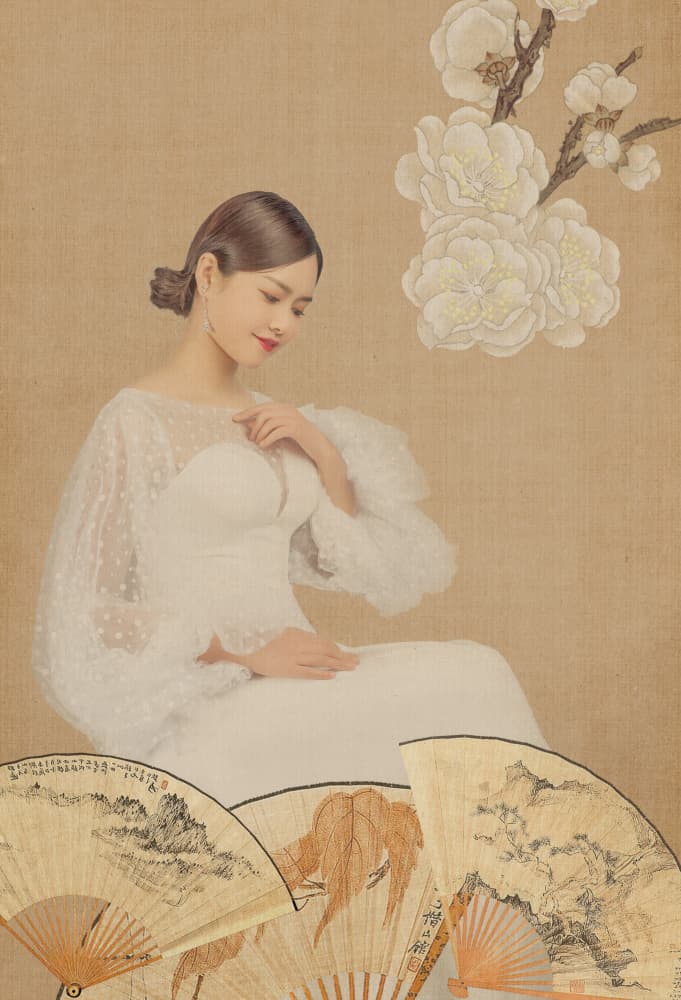 Elegant Asian Serenity by 吴子诚WuZiCheng — canvas wall art
