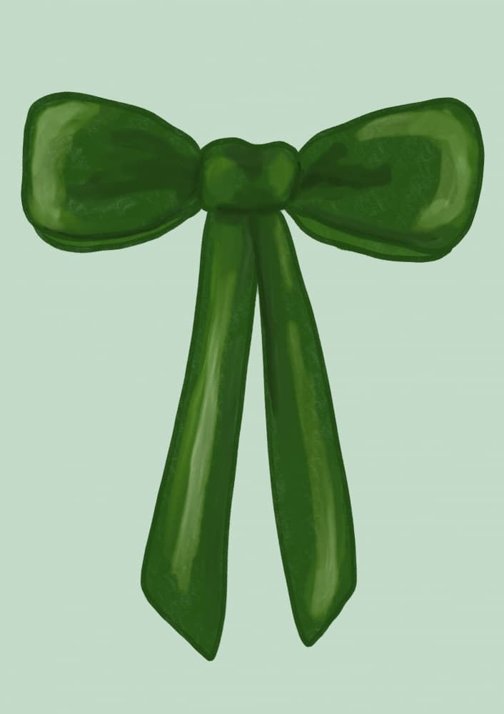 Emerald Ribbon Charm by Athene Fritsch — canvas wall art