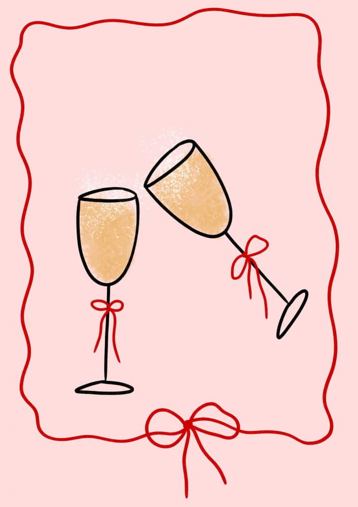 Champagne Cheers by Athene Fritsch — canvas wall art