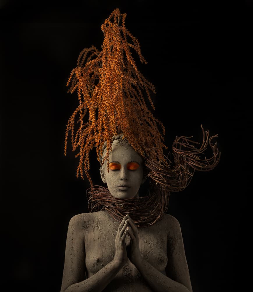 Earthy Serenity Portrait by Alfredo Sanchez — canvas wall art
