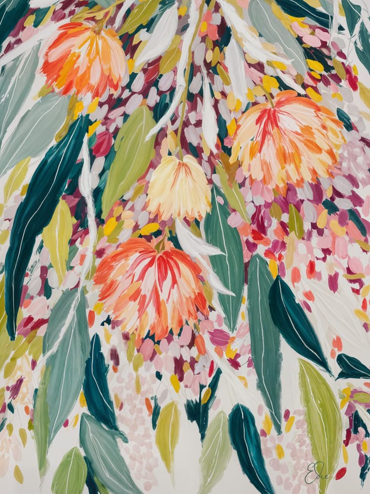 Vibrant Floral Cascade by Edie — canvas wall art
