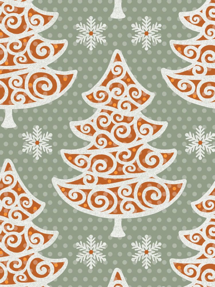 Gingerbread Christmas Trees by Krisztina Jung — canvas wall art