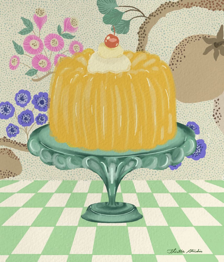 Yellow Gelatin Cake by Yami SM — canvas wall art