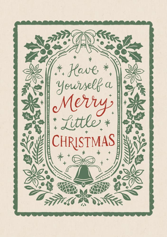 Vintage Christmas Message by Katarzyna Gąsiorowska — canvas wall art