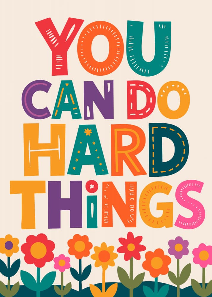 Colorful Hard Things Quote by Andreas Magnusson — canvas wall art