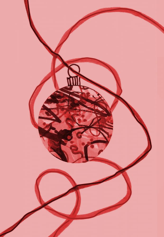 Abstract Christmas Ornament by Lori Ann Folz — canvas wall art