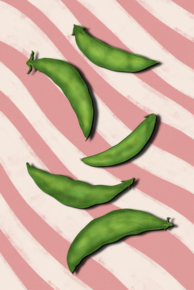 Green Pea Pods by EMELIEmaria — canvas wall art