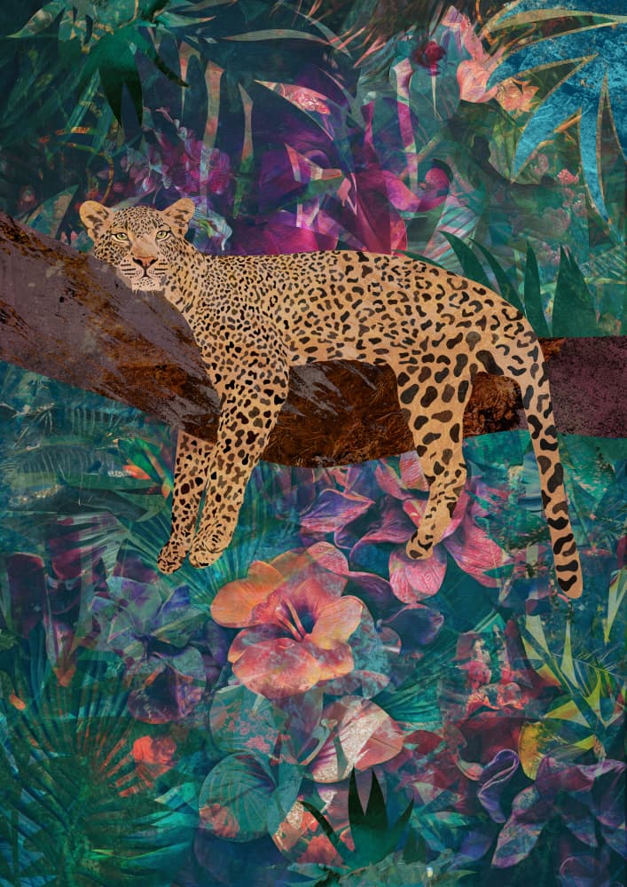 Serene Jungle Leopard by Sarah Manovski — canvas wall art