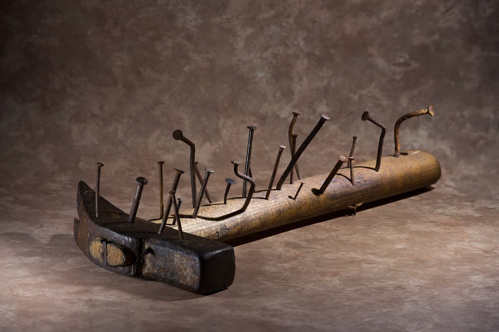 Worn Hammer And Nails by Raffaele Spettoli — canvas wall art
